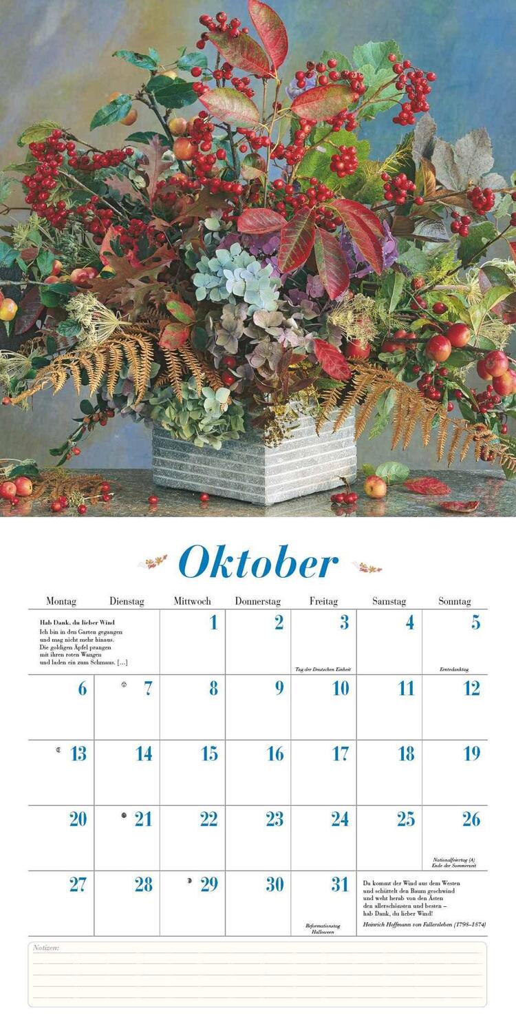 Bild: 4250809652832 | Blumenliebe 2025 - Broschürenkalender - Mit Gedichten - Format 30 x...