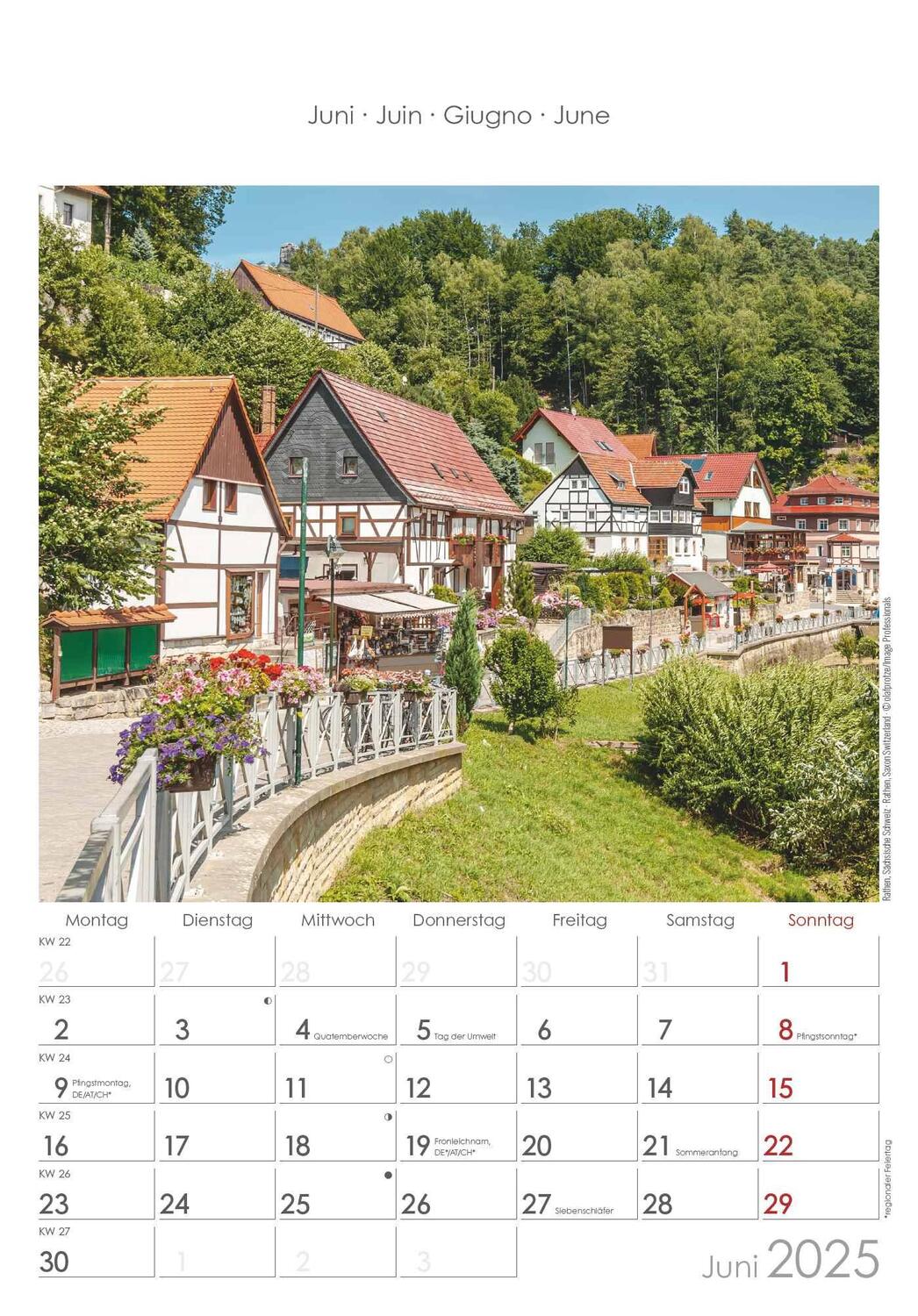 Bild: 4251732341206 | Sachsen 2025 - Bild-Kalender 23,7x34 cm - Regional-Kalender -...