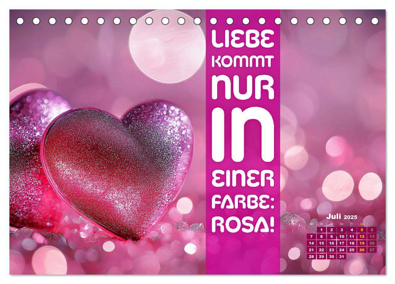 Bild: 9783457224052 | Lieblingsfarbe Rosa - mit coolen Sprüchen (Tischkalender 2025 DIN...