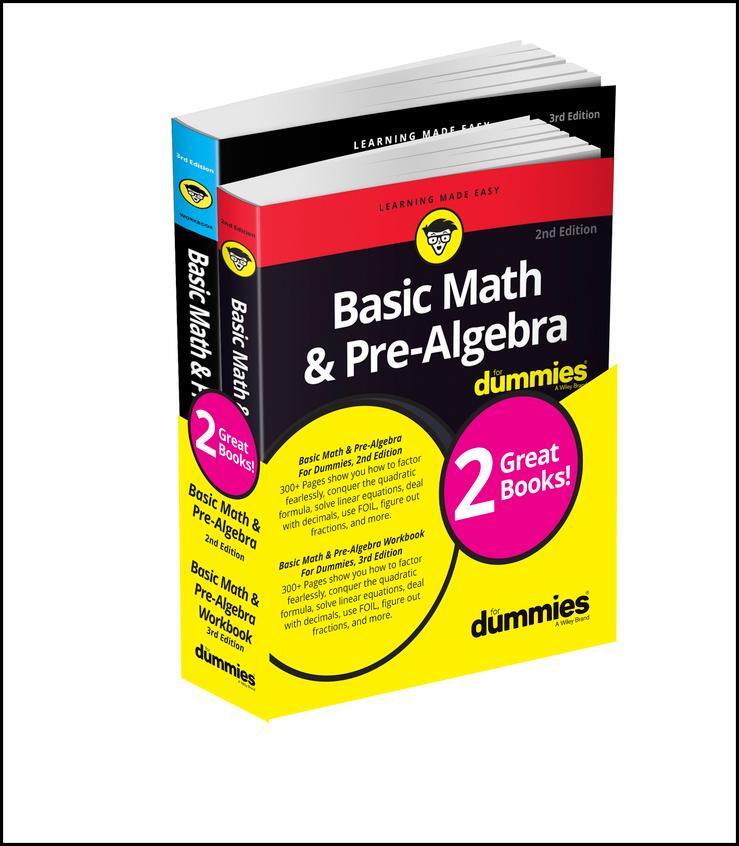 Cover: 9781119387107 | Basic Math &amp; Pre-Algebra For Dummies Book + Workbook Bundle | Buch