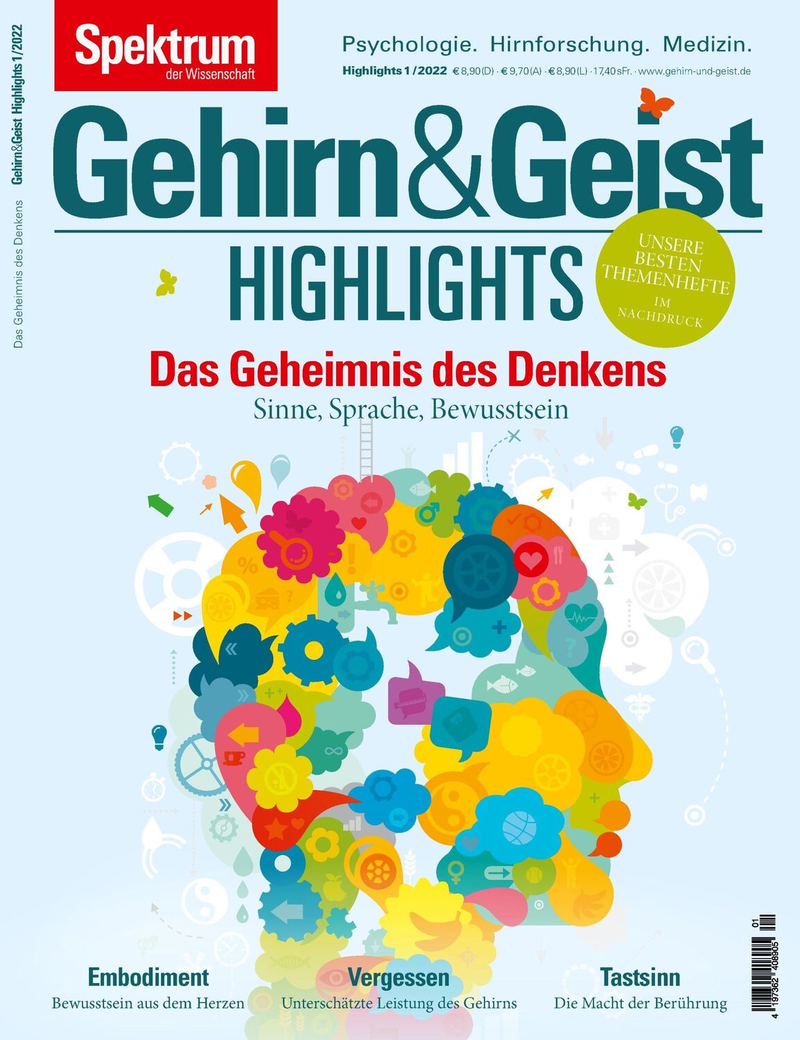 Cover: 9783958925267 | Gehirn&amp;Geist - Das Geheimnis des Denkens | Sinne, Sprache, Bewusstsein