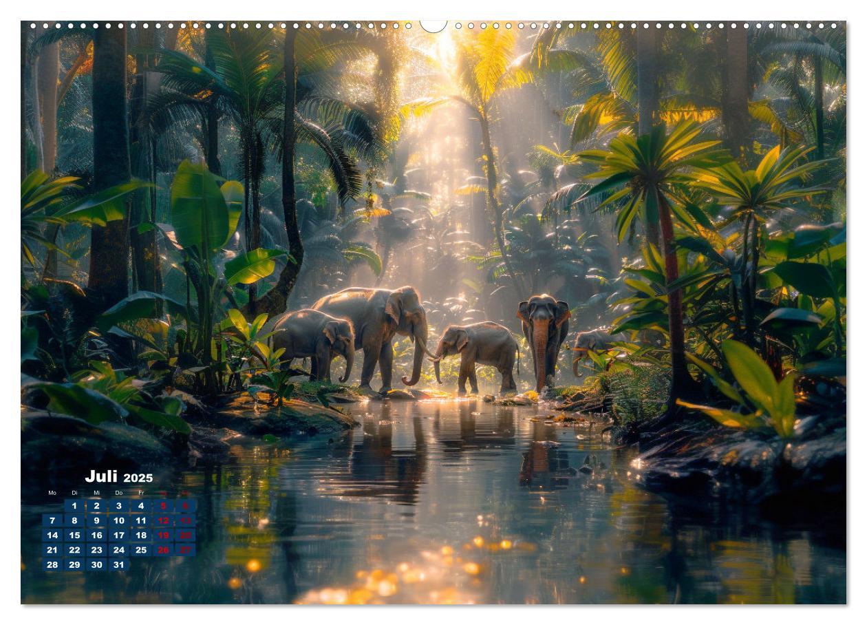 Bild: 9783383798030 | Liebenswerte Elefanten (Wandkalender 2025 DIN A2 quer), CALVENDO...