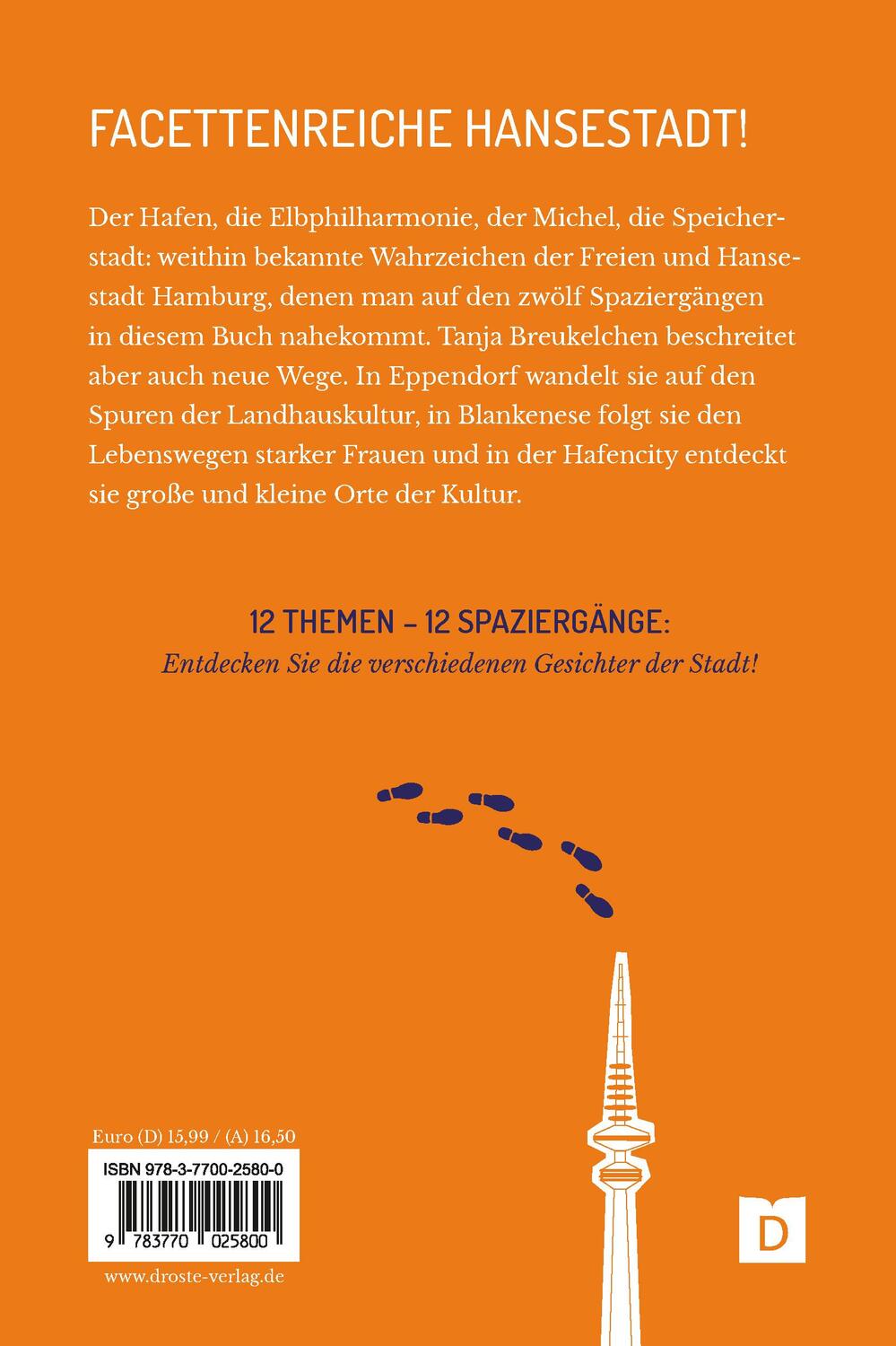 Rückseite: 9783770025800 | Zu Fuß durch die Hansestadt Hamburg | 12 Spaziergänge (Neuauflage)