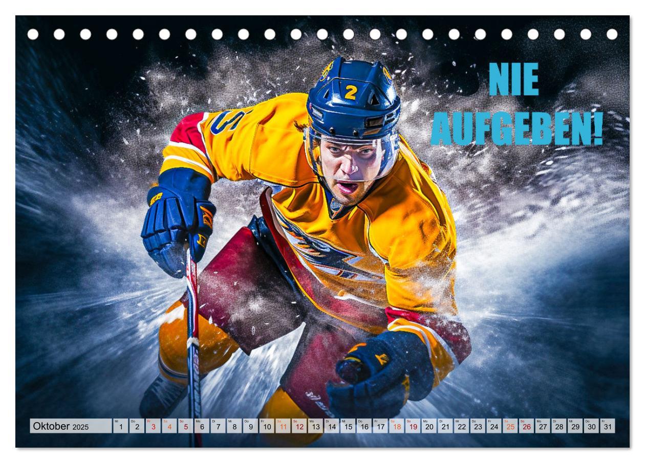 Bild: 9783383863578 | Eishockey und positive Gedanken (Tischkalender 2025 DIN A5 quer),...