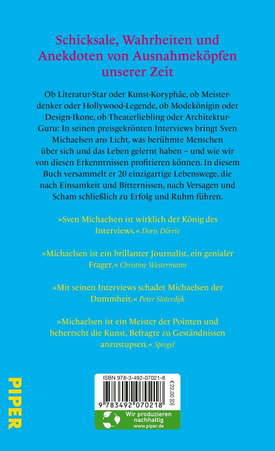 Rückseite: 9783492070218 | 'Hätte ich das bloß nie gesagt!' | Die neuen besten Interviews | Buch