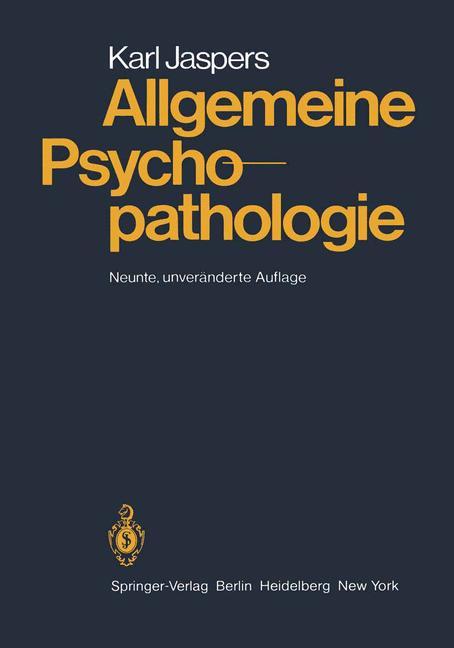 Cover: 9783540033400 | Allgemeine Psychopathologie | Karl Jaspers | Buch | xvi | Deutsch