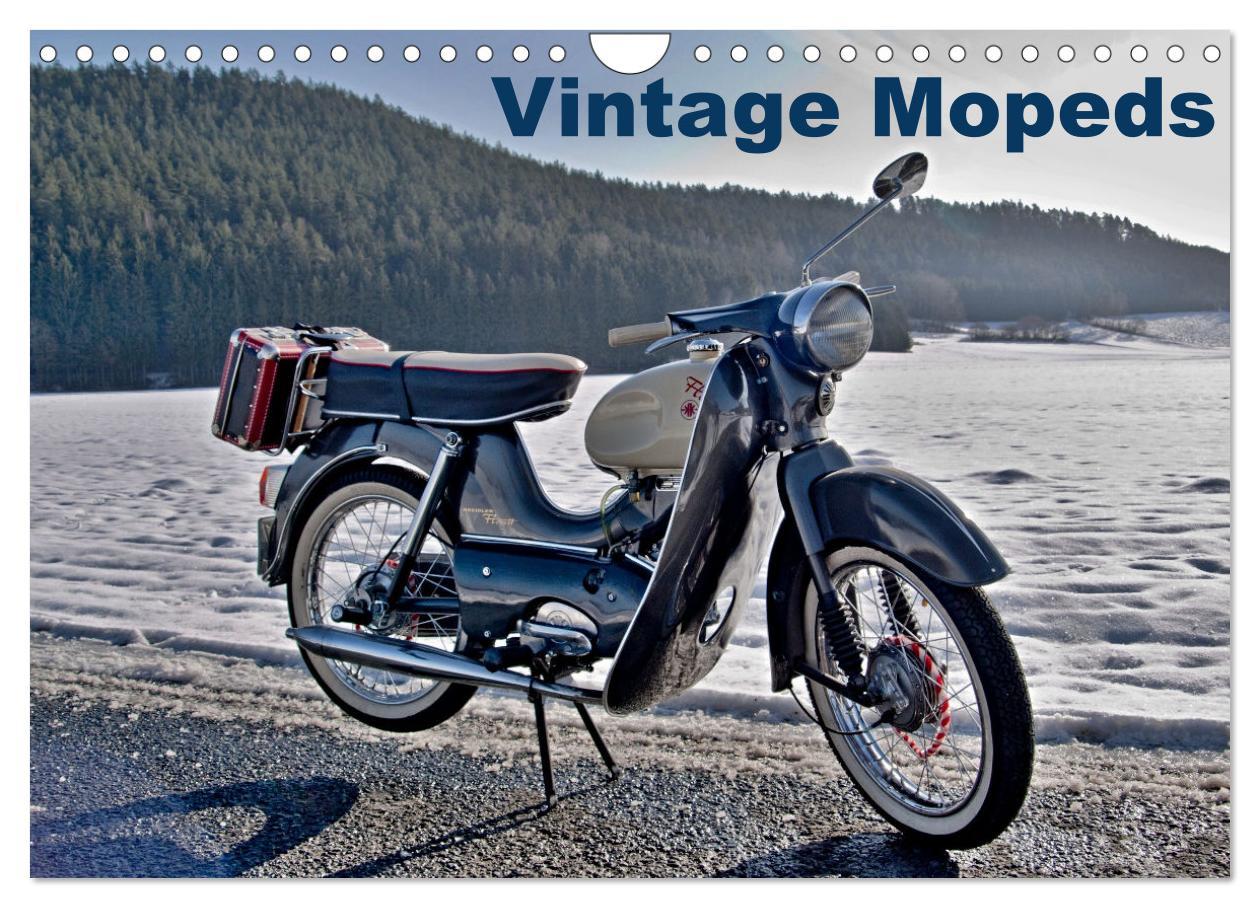 Cover: 9783435011032 | Vintage Mopeds (Wandkalender 2025 DIN A4 quer), CALVENDO...