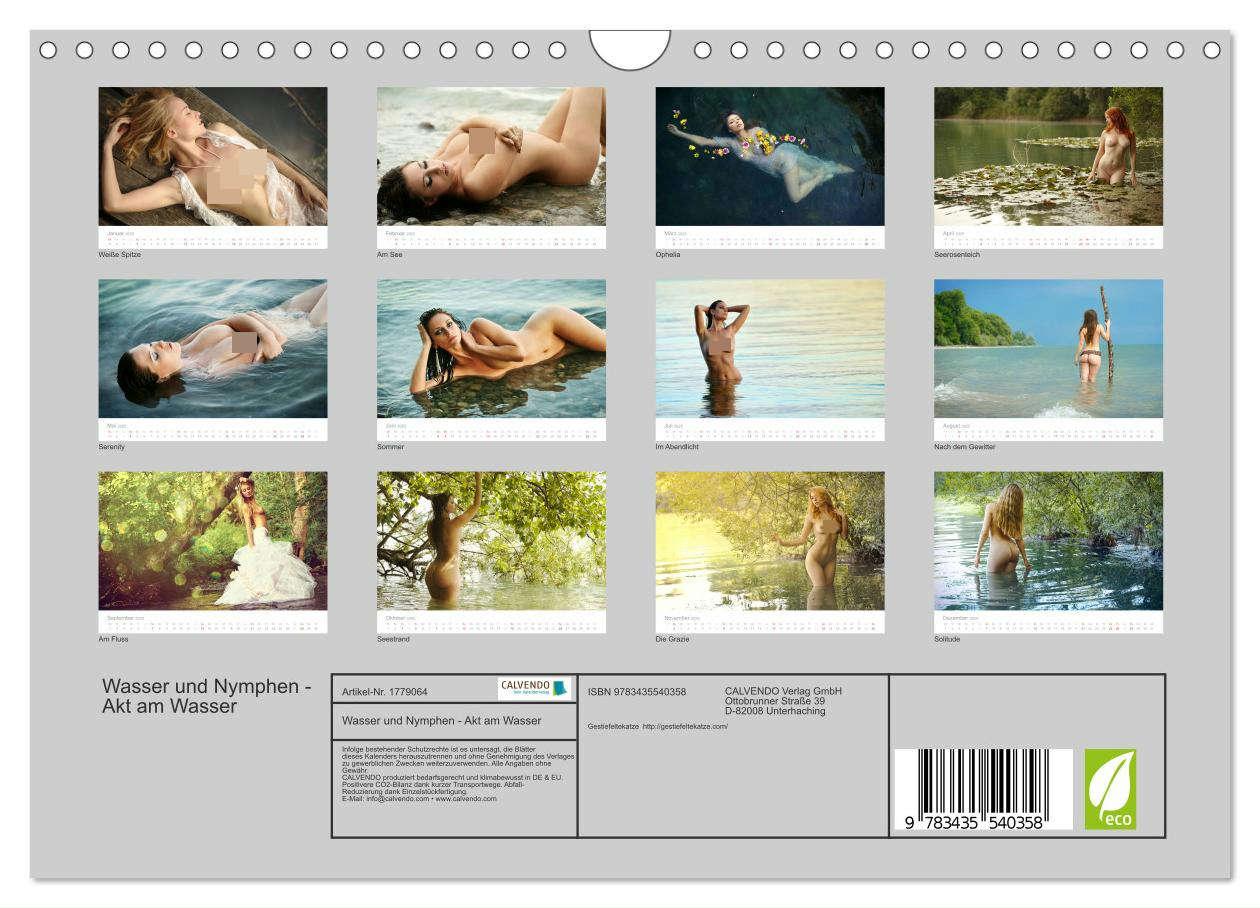 Bild: 9783435540358 | Wasser und Nymphen - Akt am Wasser (Wandkalender 2025 DIN A4 quer),...