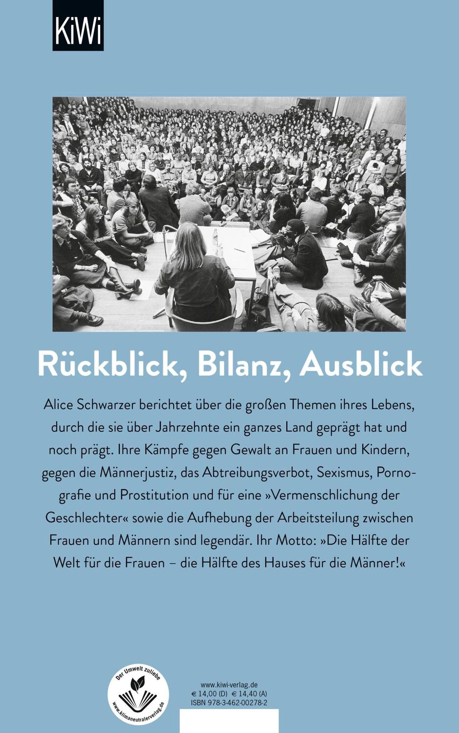 Rückseite: 9783462002782 | Lebenswerk | Alice Schwarzer | Taschenbuch | 472 S. | Deutsch | 2022