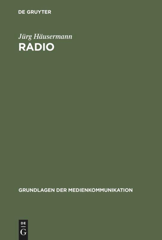 Cover: 9783484371064 | Radio | Jürg Häusermann | Buch | VI | Deutsch | 1998 | De Gruyter