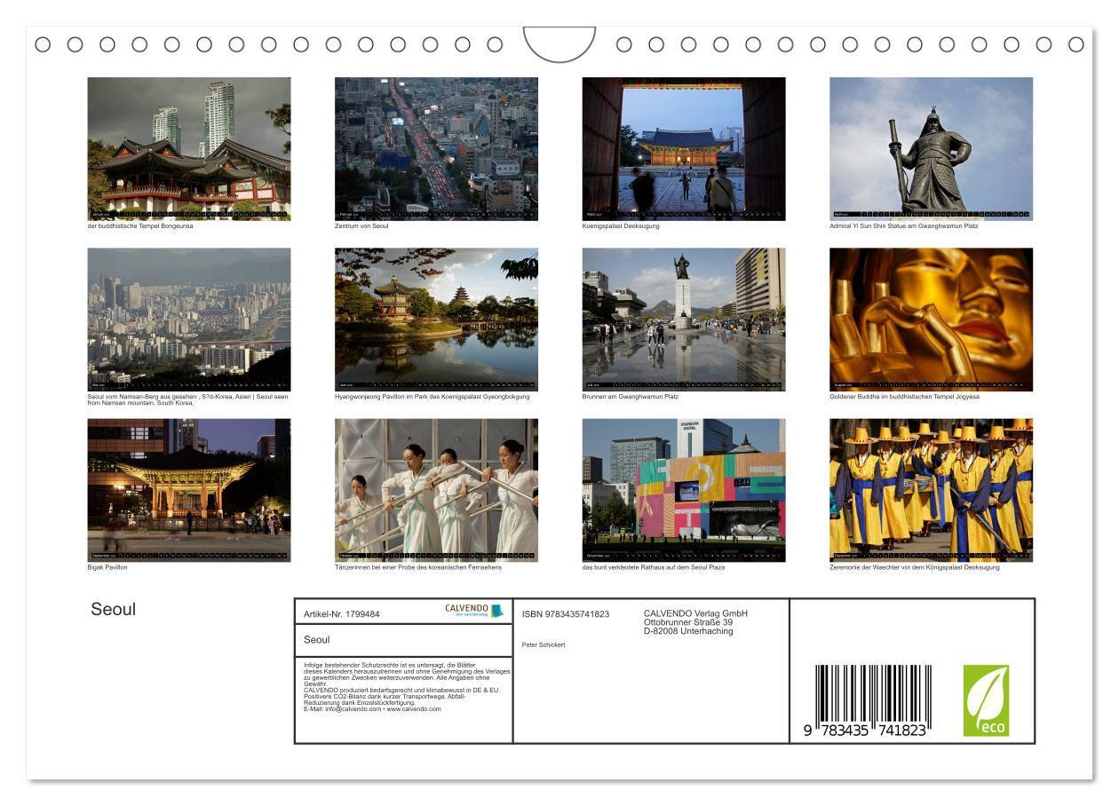 Bild: 9783435741823 | Seoul (Wandkalender 2025 DIN A4 quer), CALVENDO Monatskalender | 2025