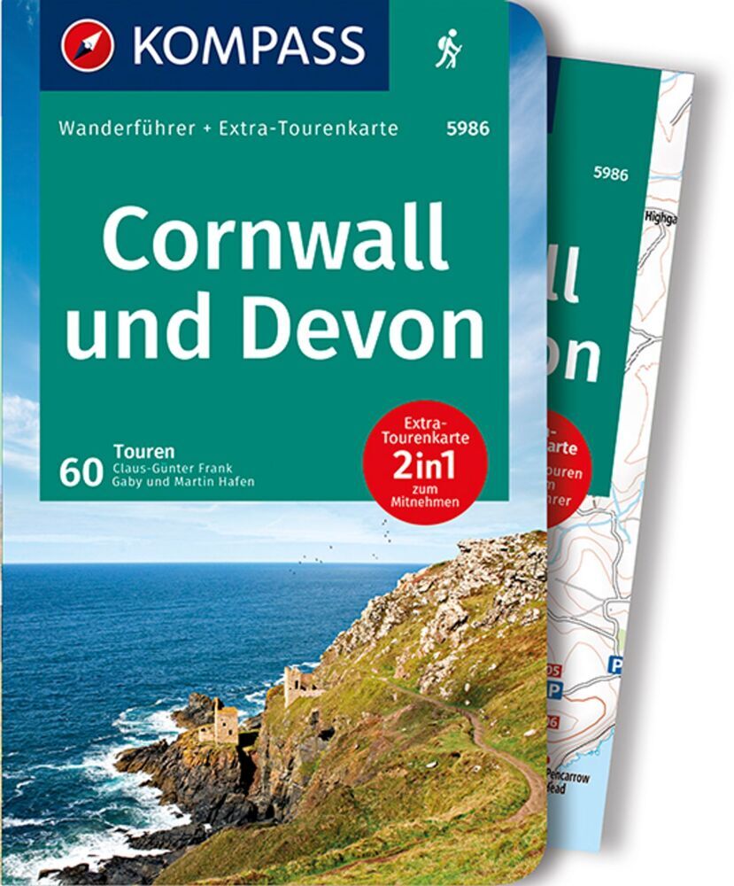 Cover: 9783990443637 | KOMPASS Wanderführer Cornwall und Devon, 60 Touren mit...