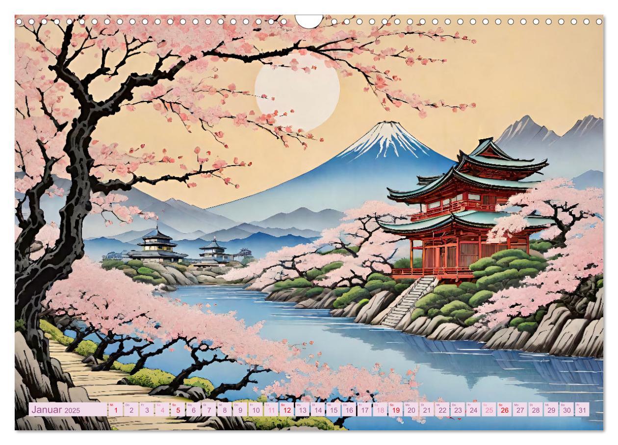 Bild: 9783383824982 | Hanami in Japan (Wandkalender 2025 DIN A3 quer), CALVENDO...