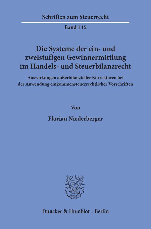 Cover: 9783428157051 | Die Systeme der ein- und zweistufigen Gewinnermittlung im Handels-...