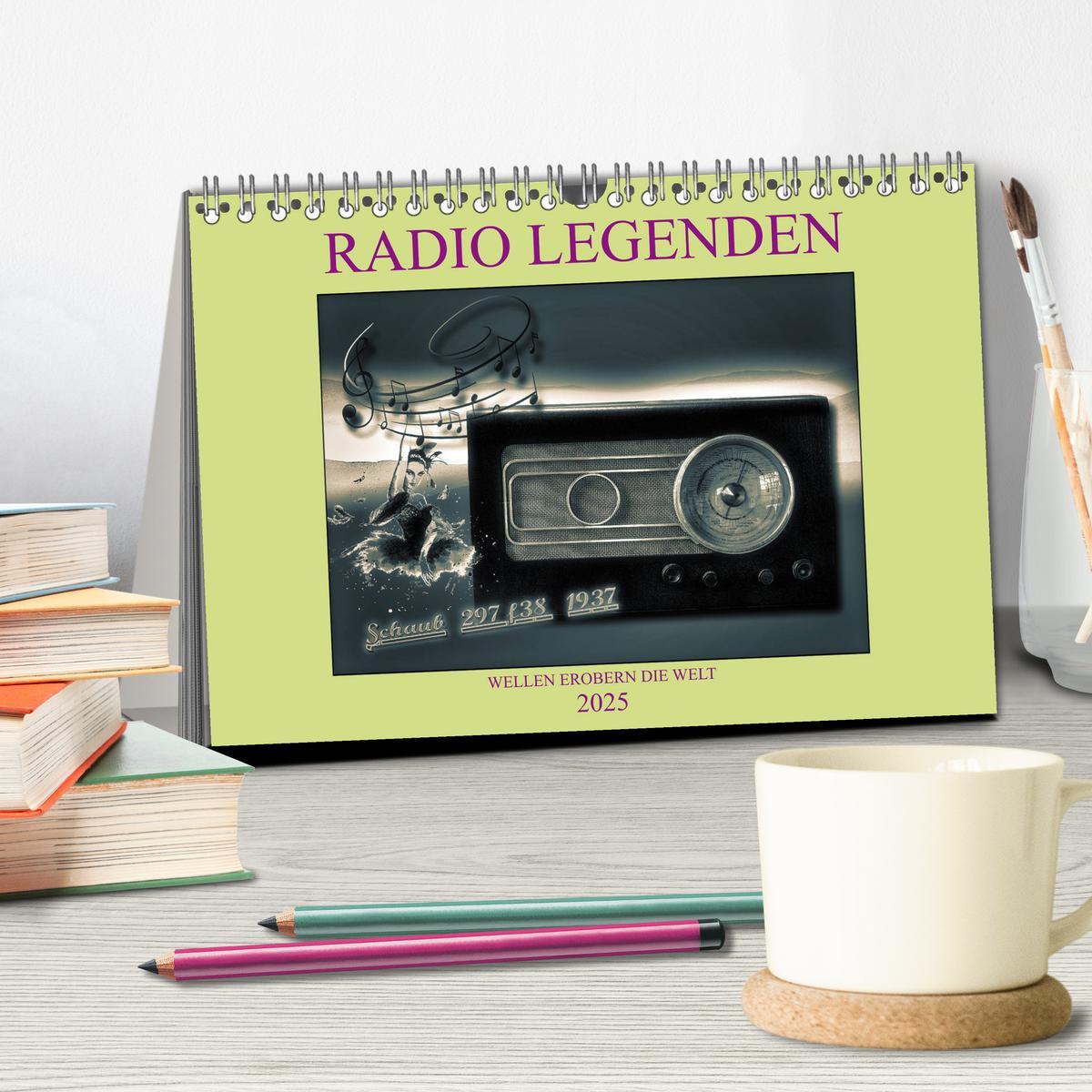 Bild: 9783435276684 | RADIO LEGENDEN (Tischkalender 2025 DIN A5 quer), CALVENDO...