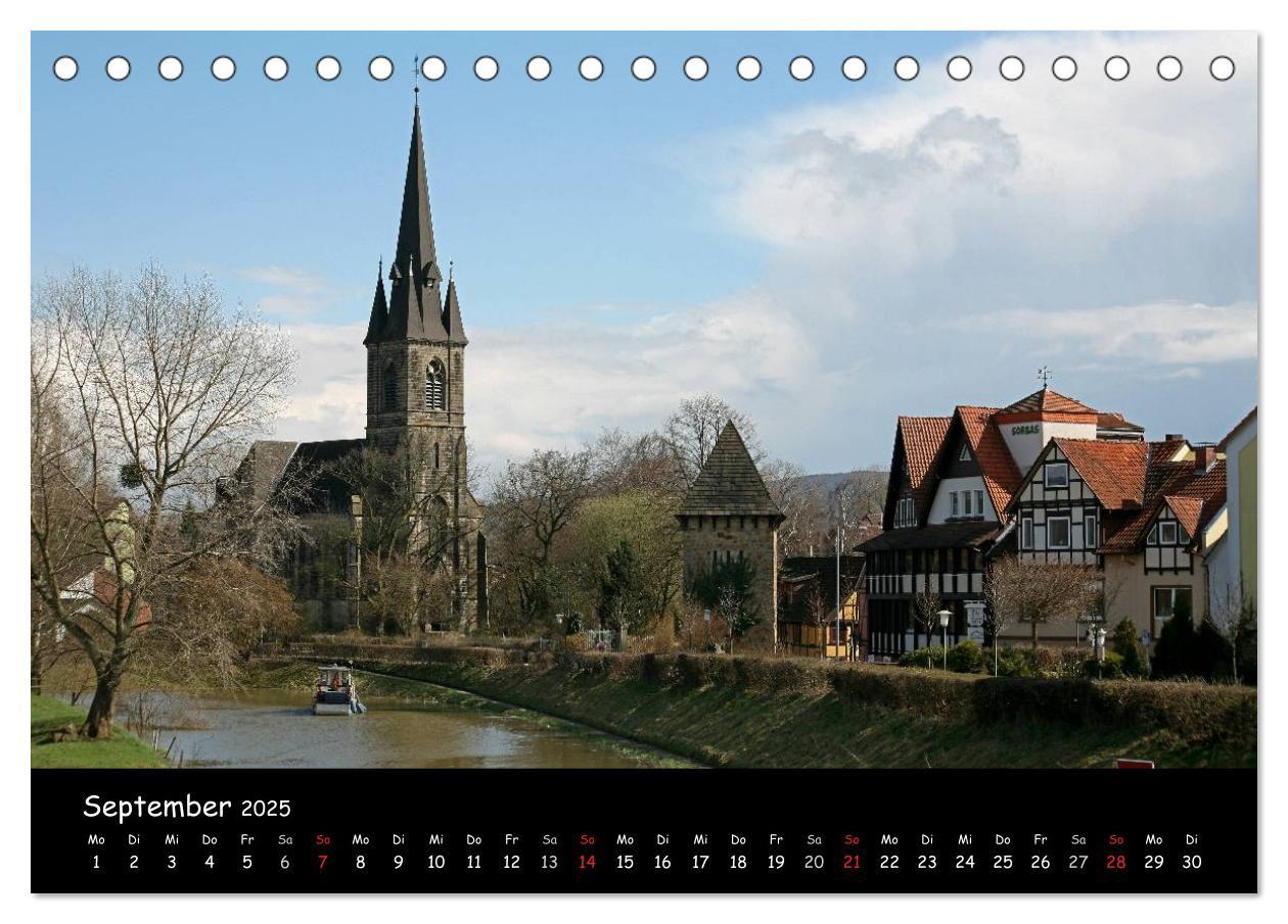 Bild: 9783435834662 | Rinteln (Tischkalender 2025 DIN A5 quer), CALVENDO Monatskalender