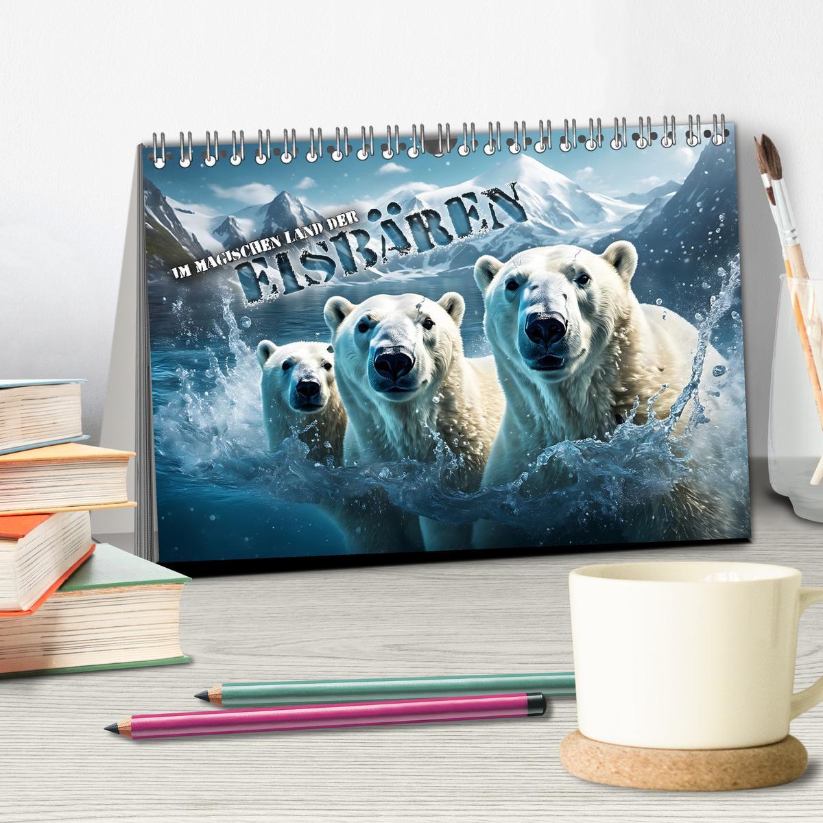 Bild: 9783383859762 | Im magischen Land der Eisbären (Tischkalender 2025 DIN A5 quer),...