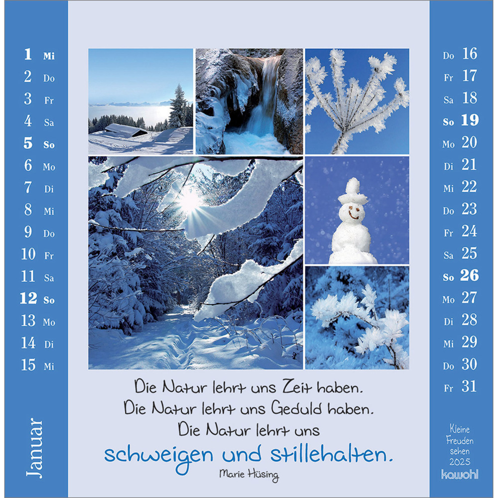 Bild: 9783754817957 | Kleine Freuden sehen 2025 | Postkarten-Kalender mit Bildcollagen