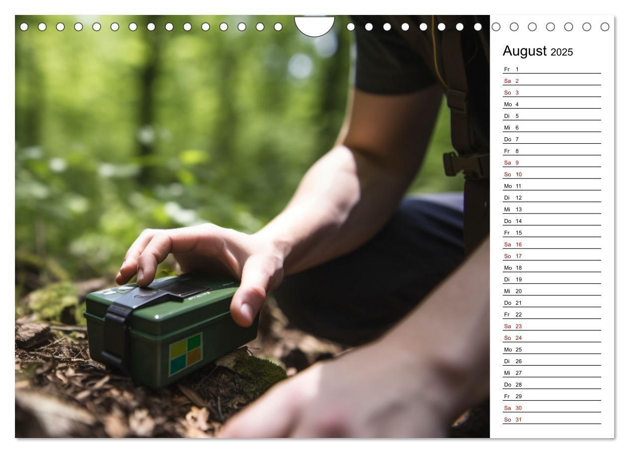 Bild: 9783435647040 | Der Geocaching Found it Kalender (Wandkalender 2025 DIN A4 quer),...