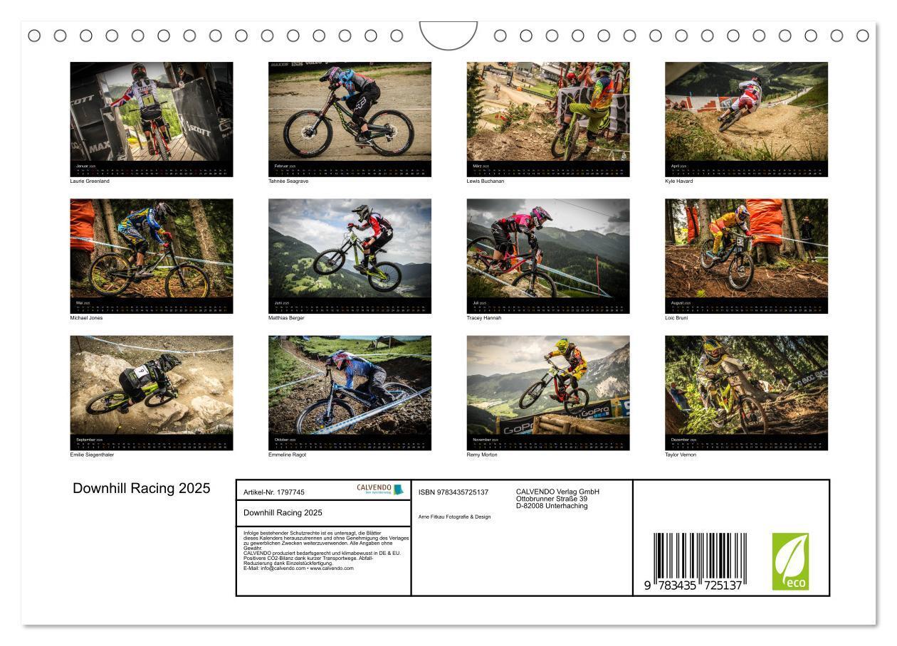 Bild: 9783435725137 | Downhill Racing 2025 (Wandkalender 2025 DIN A4 quer), CALVENDO...