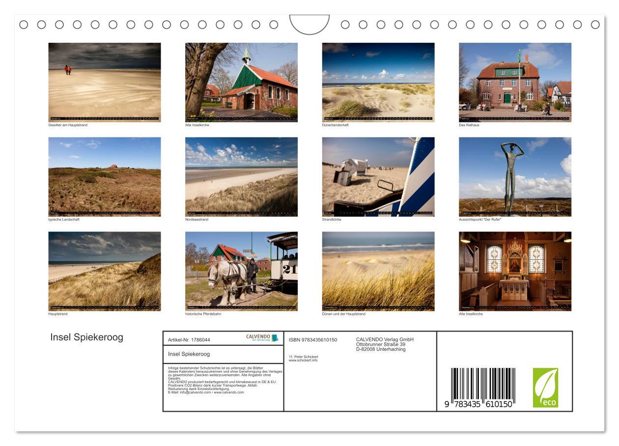 Bild: 9783435610150 | Insel Spiekeroog (Wandkalender 2025 DIN A4 quer), CALVENDO...