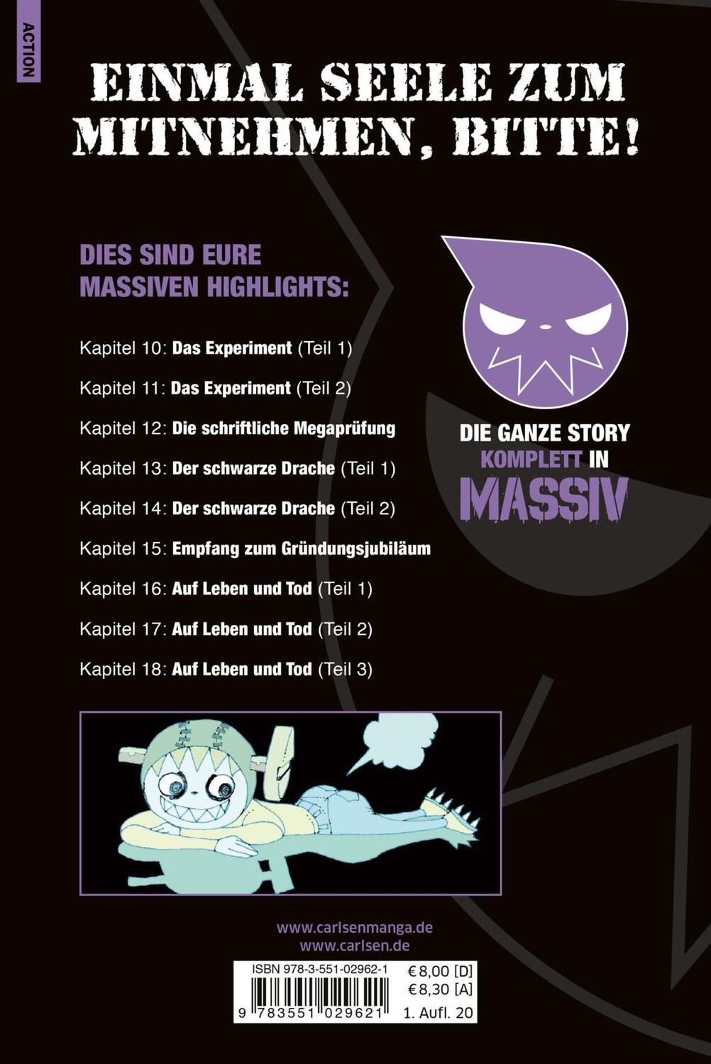 Rückseite: 9783551029621 | Soul Eater Massiv 2 | Düstere Manga Fantasy-Action im Sammelband