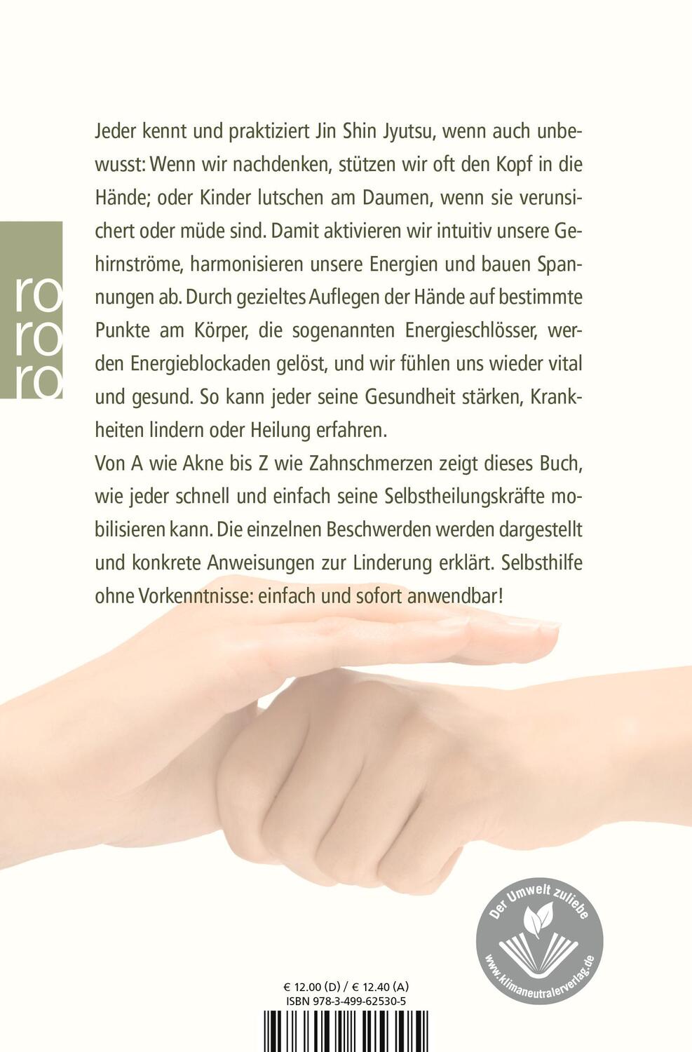 Rückseite: 9783499625305 | Jin Shin Jyutsu | Felicitas Waldeck | Taschenbuch | rororo Sachbuch