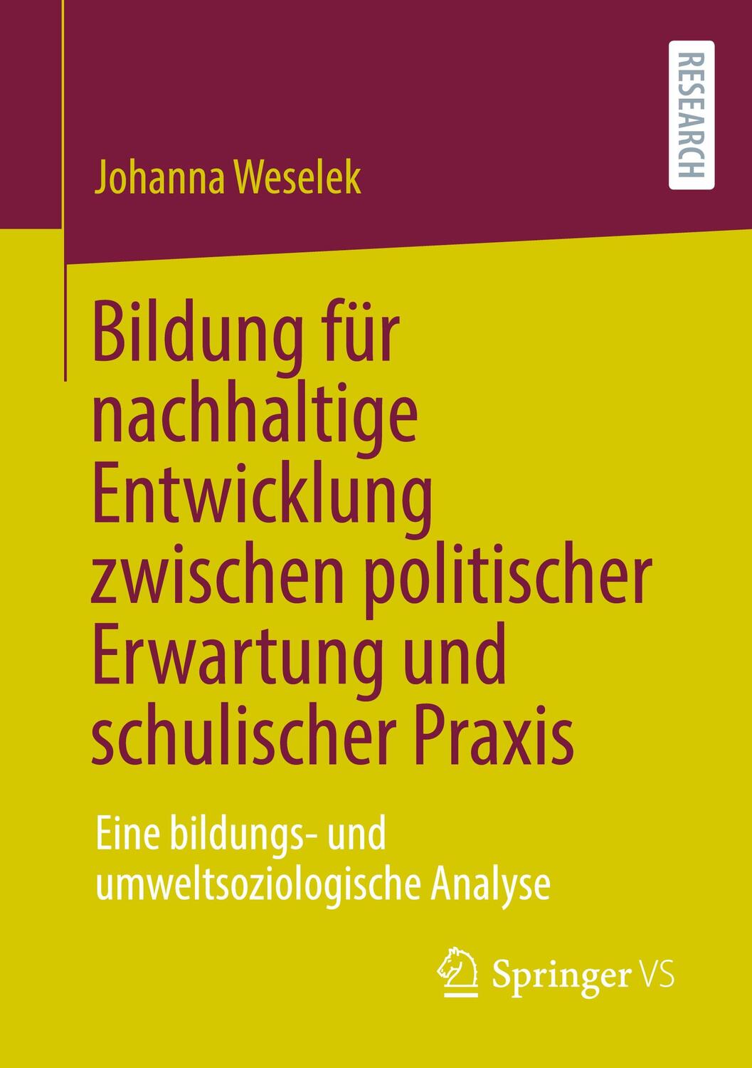 Cover: 9783658398743 | Bildung für nachhaltige Entwicklung zwischen politischer Erwartung...