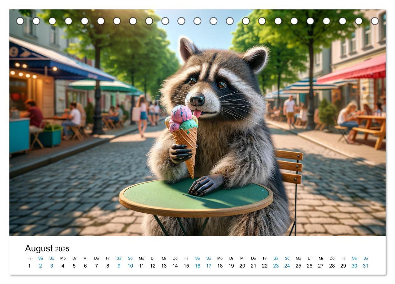 Bild: 9783383775383 | Lustige Waschbären (Tischkalender 2025 DIN A5 quer), CALVENDO...