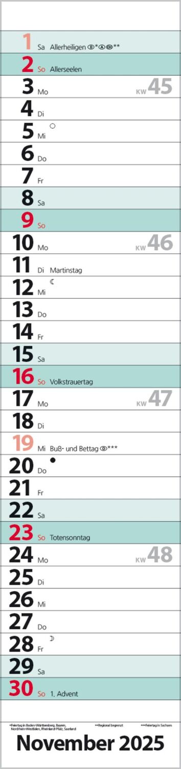 Bild: 9783731879602 | Streifenplaner Compact Türkis 2025 | Verlag Korsch | Kalender | 13 S.