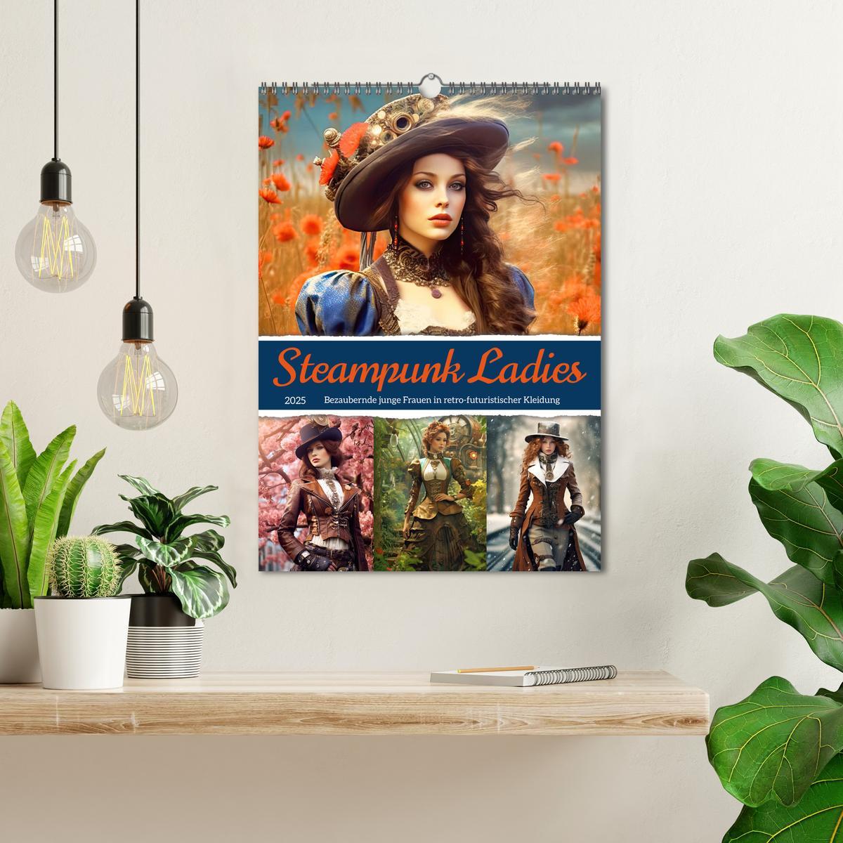 Bild: 9783435870554 | Steampunk Ladies (Wandkalender 2025 DIN A3 hoch), CALVENDO...