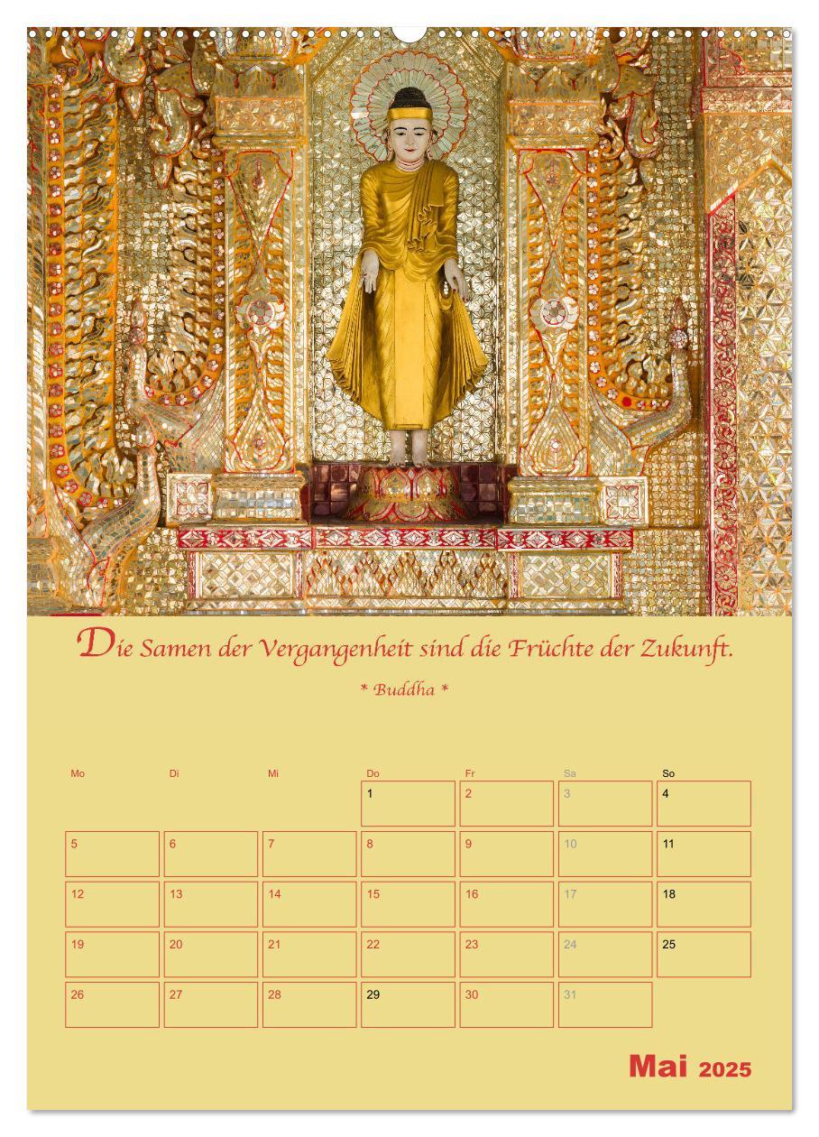 Bild: 9783435927586 | BUDDHA IN GOLD - Mit buddhistischen Sprüchen (Wandkalender 2025 DIN...