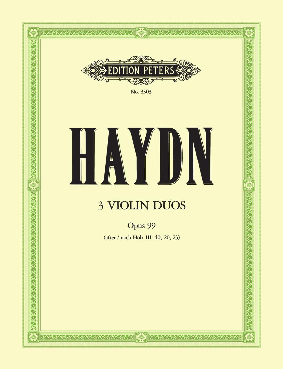 Cover: 9790577083919 | 3 Duos Op. 99 for 2 Violins | Hob. VI: Anh. 1-3 (Set of Parts) | Buch