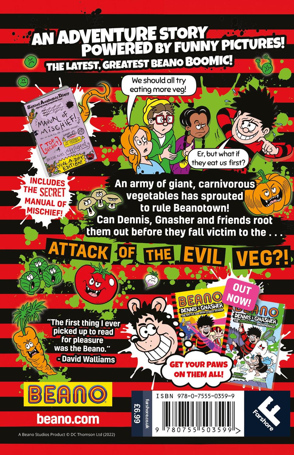 Rückseite: 9780755503599 | Beano Dennis &amp; Gnasher: Attack of the Evil Veg | Beano Studios (u. a.)