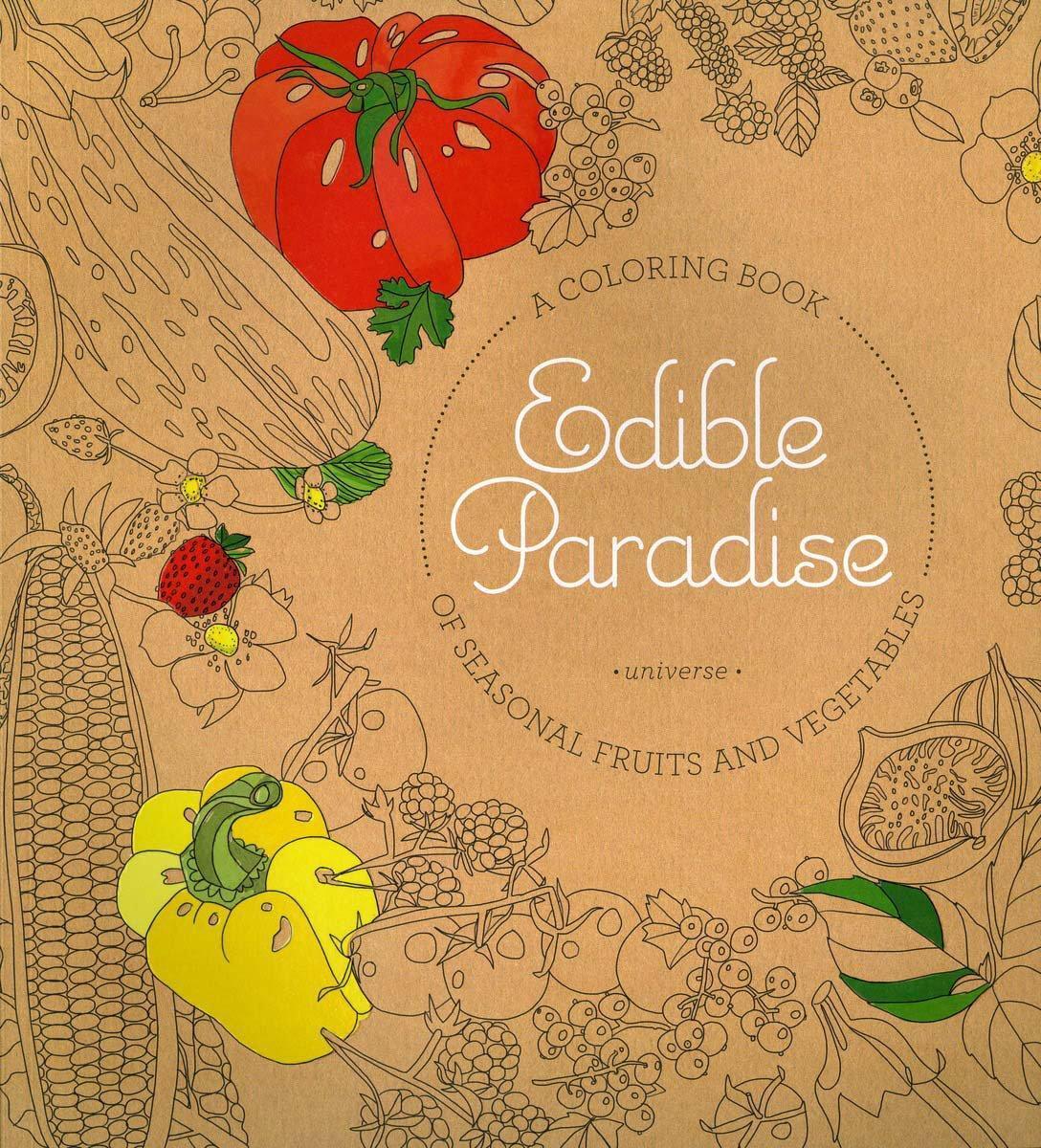 Cover: 9780789336682 | Edible Paradise: A Coloring Book of Seasonal Fruits and Vegetables