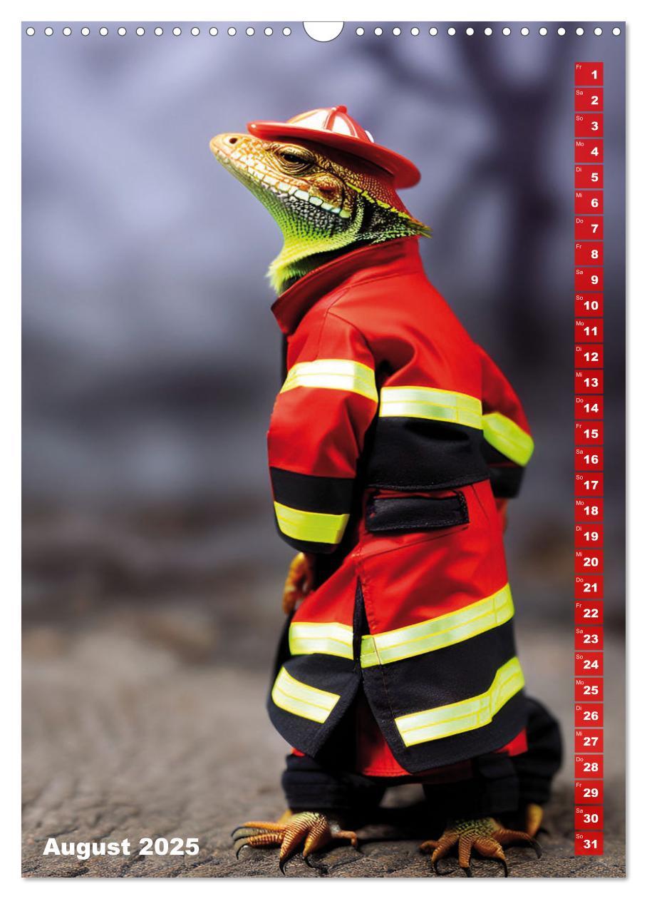 Bild: 9783435883622 | Feuerwehr - Tierischer Feuerwehrkalender (Wandkalender 2025 DIN A3...