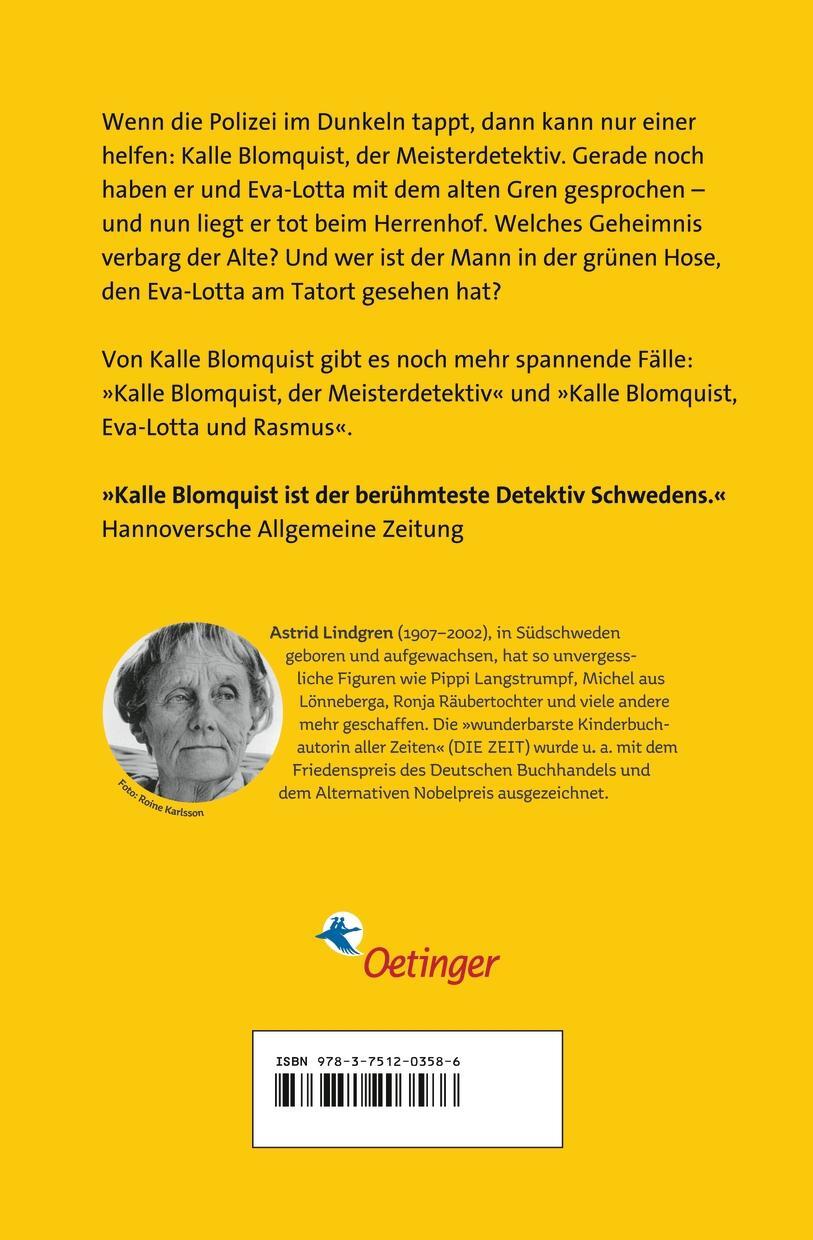 Rückseite: 9783751203586 | Kalle Blomquist 2. Kalle Blomquist lebt gefährlich | Astrid Lindgren