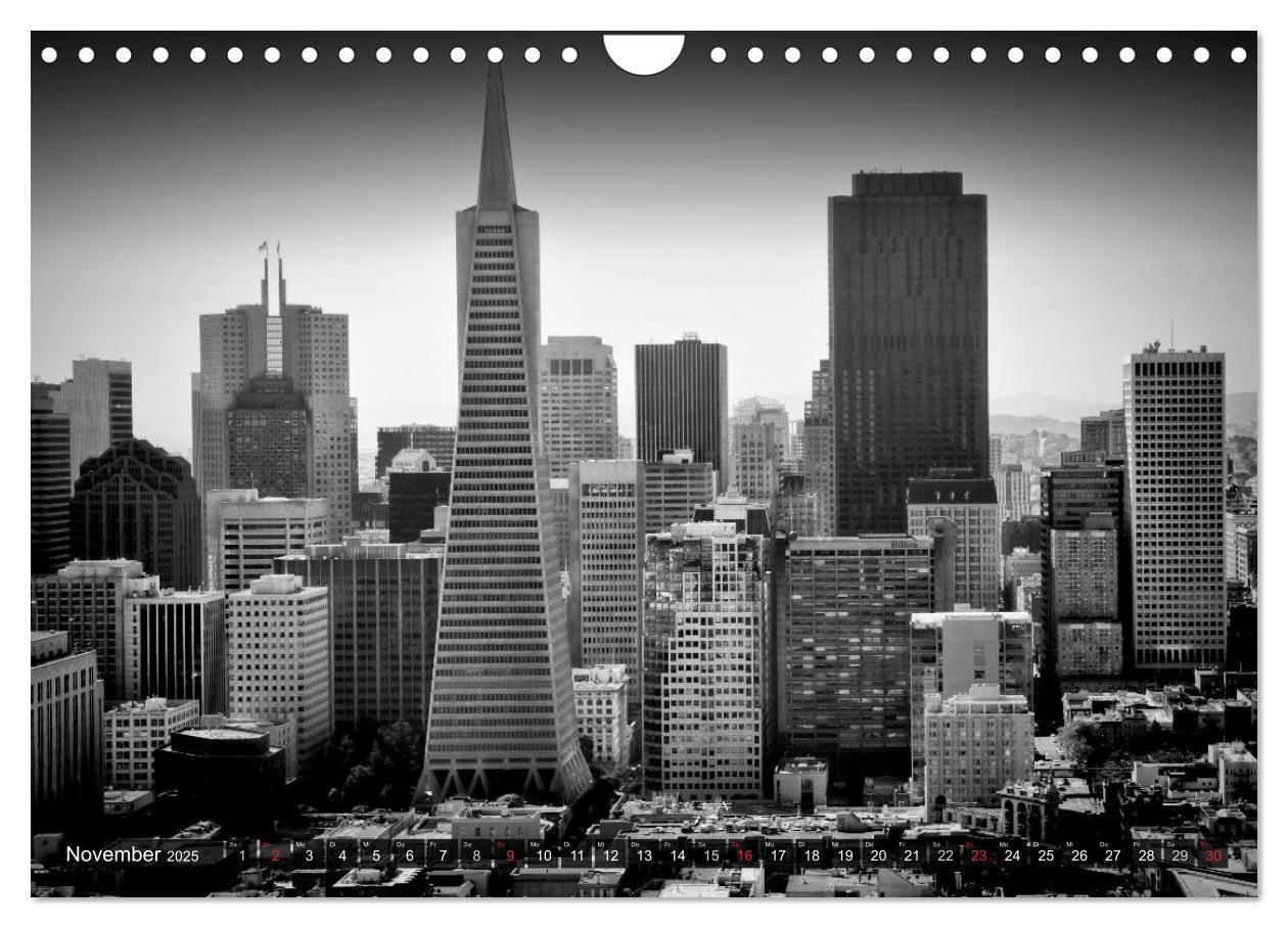 Bild: 9783435581368 | SAN FRANCISCO Monochrome Ansichten (Wandkalender 2025 DIN A4 quer),...