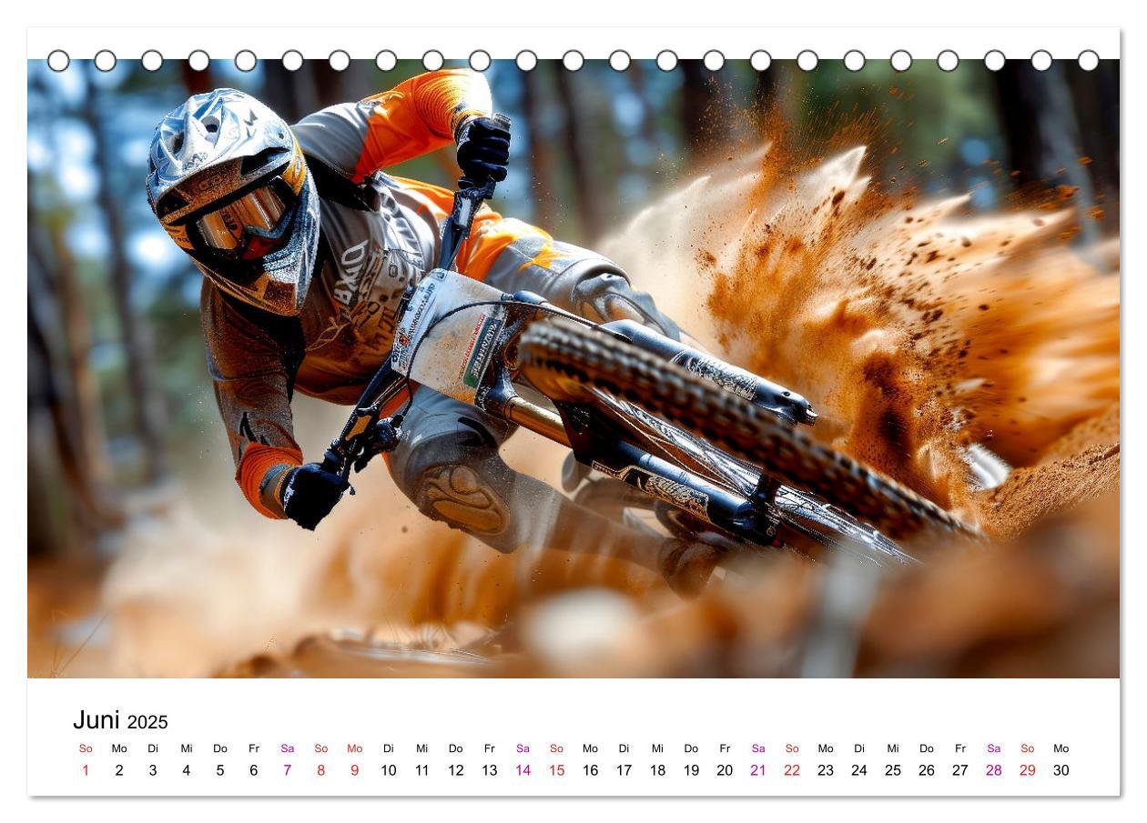 Bild: 9783457149898 | Mountainbike Erlebnisse (Tischkalender 2025 DIN A5 quer), CALVENDO...