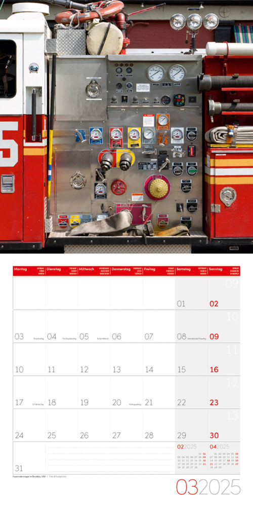 Bild: 9783838445175 | Feuerwehr Kalender 2025 - 30x30 | Ackermann Kunstverlag | Kalender