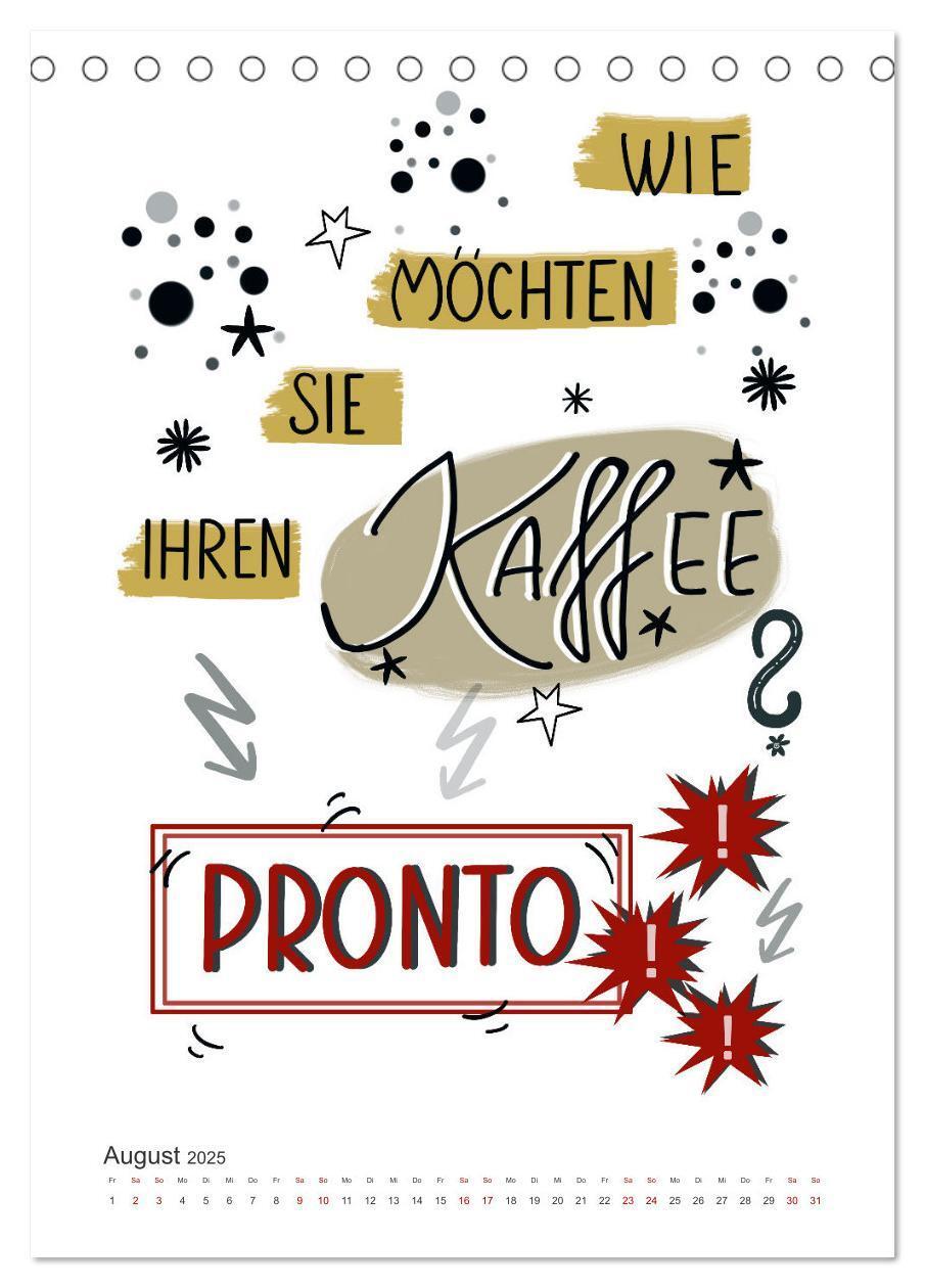 Bild: 9783435896578 | Kaffee liebt dich (Tischkalender 2025 DIN A5 hoch), CALVENDO...