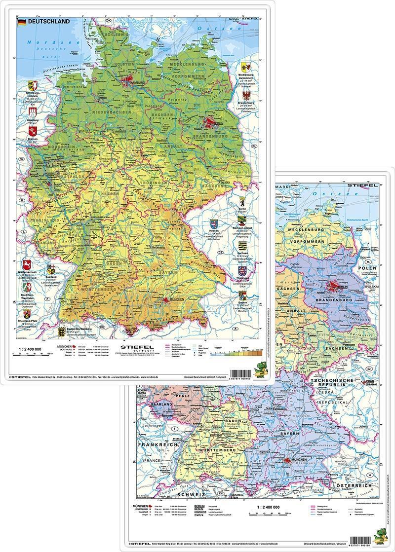 Cover: 4027871900150 | Deutschland physisch/politisch. DUO-Schreibunterlage klein | Stück