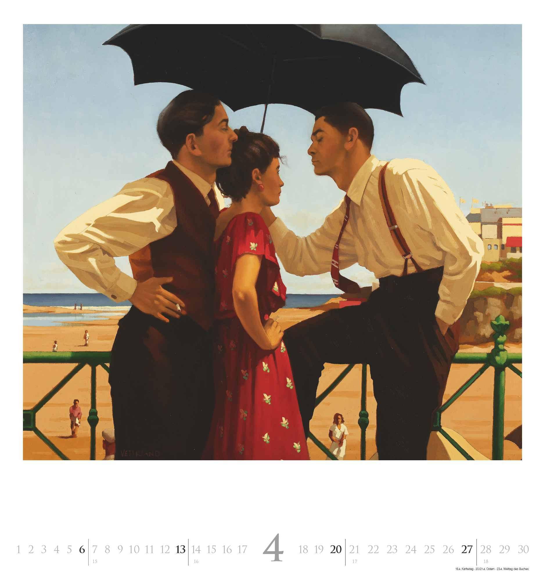 Bild: 4250809653228 | DUMONT - Jack Vettriano 2025 Wandkalender, 45x48cm, Kunstkalender...