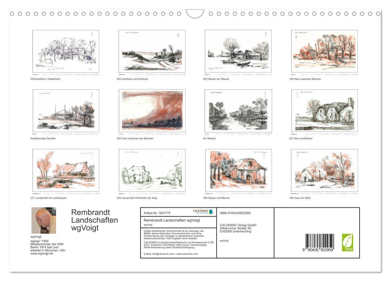 Bild: 9783435822959 | Rembrandt Landschaften wgVoigt (Wandkalender 2025 DIN A3 quer),...