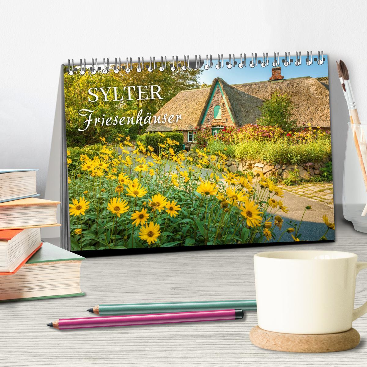 Bild: 9783435151011 | Sylter Friesenhäuser (Tischkalender 2025 DIN A5 quer), CALVENDO...