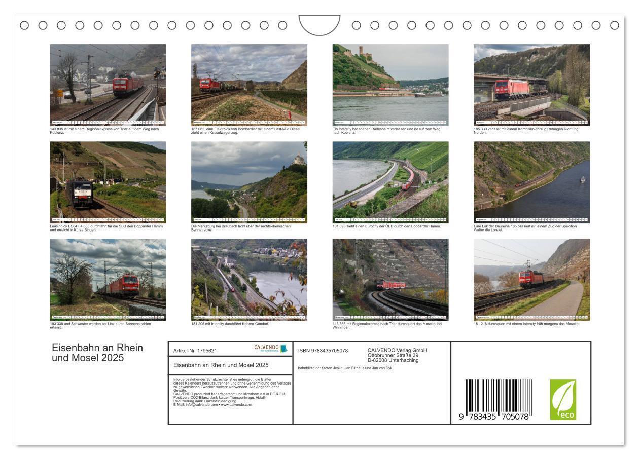 Bild: 9783435705078 | Eisenbahn an Rhein und Mosel 2025 (Wandkalender 2025 DIN A4 quer),...