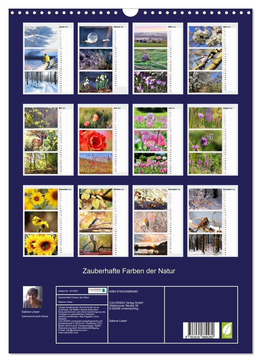 Bild: 9783435889280 | Zauberhafte Farben der Natur (Wandkalender 2025 DIN A3 hoch),...