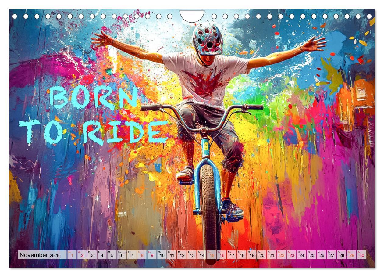 Bild: 9783457184837 | BMX - Coole Slogans (Wandkalender 2025 DIN A4 quer), CALVENDO...