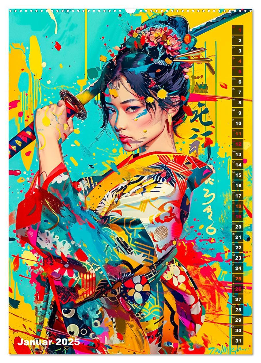 Bild: 9783383810428 | Samurai - Onna Bugeisha (Wandkalender 2025 DIN A2 hoch), CALVENDO...