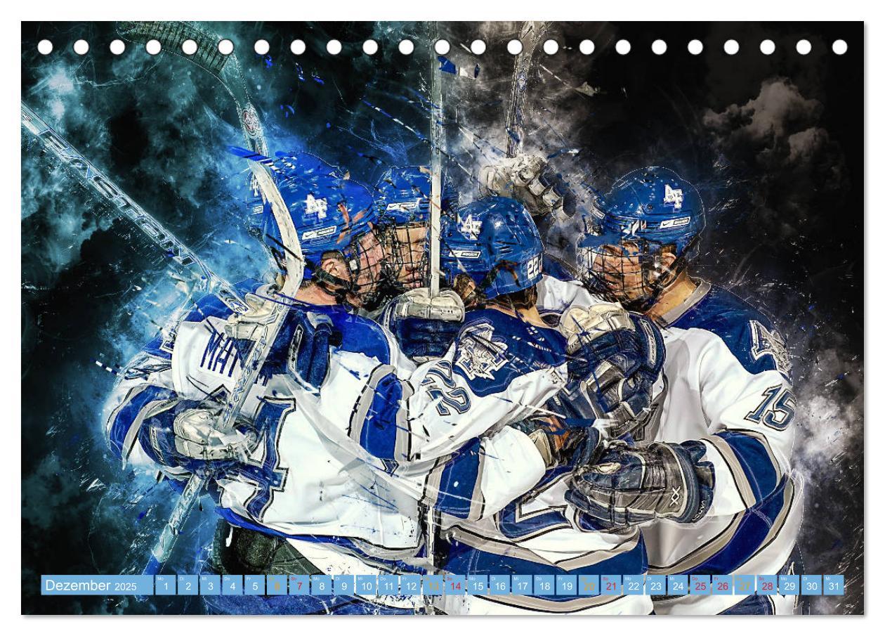 Bild: 9783435412129 | Eishockey - extrem cool (Tischkalender 2025 DIN A5 quer), CALVENDO...